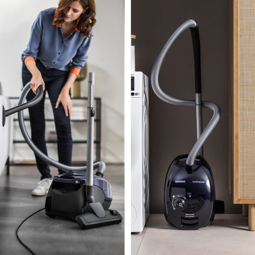 Siemens VS06A111 Aspirateur Synchropower avec sac, Highpower Moteur, Système Powersecure Joints de et Brosse Coussin Bleu Moonlight - 9