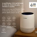 Bosch Air 1000 Purificateur d'air - Élimine les Polluants, Avec un Filtre à Air et un Mode Sommeil (< 25 dB(A)) - Pour jusqu'à 23 m² - Avec Mode Automatique - CADR : 100 m³/h - 2