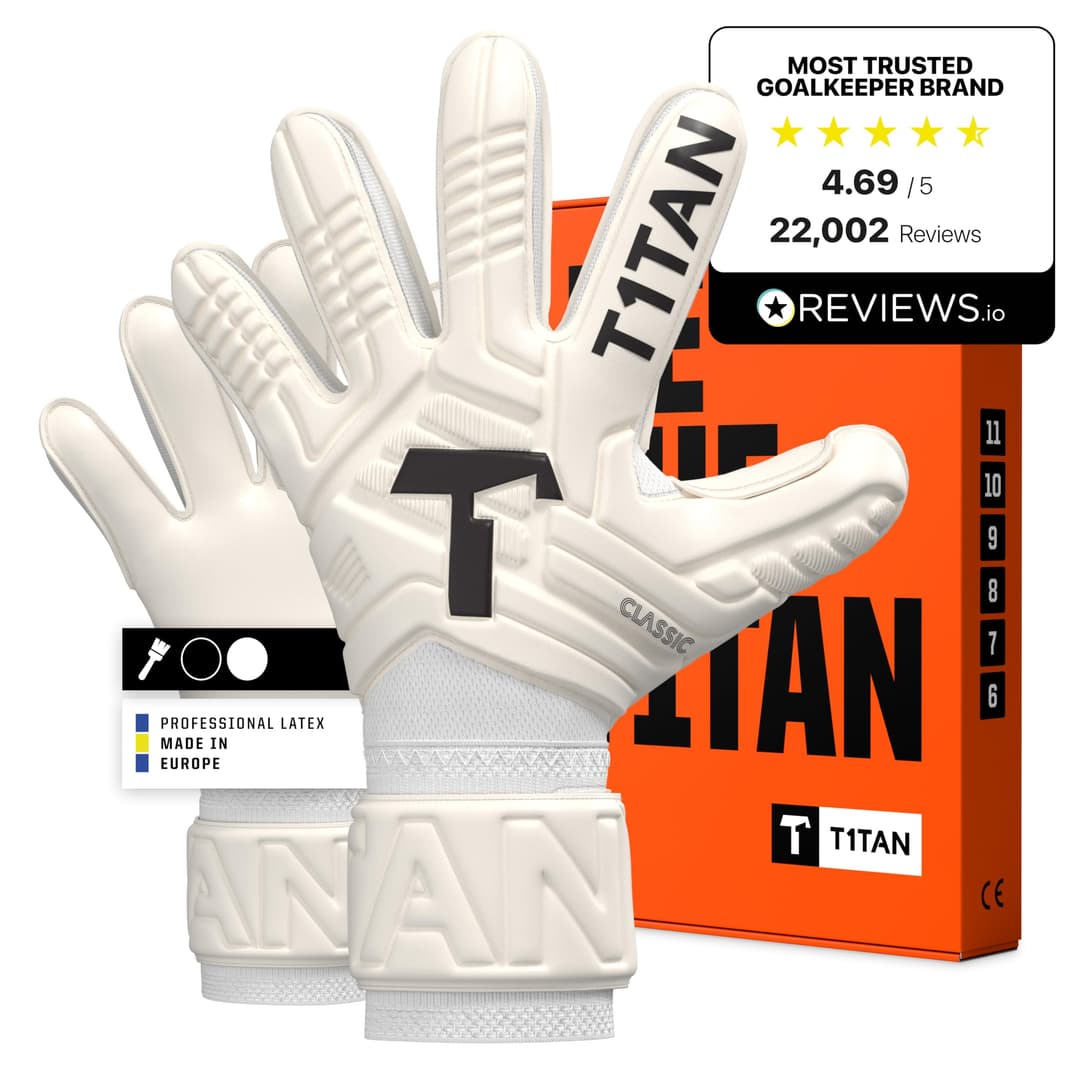 T1TAN Classic 1.0 White-Out - Goalkeeper Gloves - Without…
