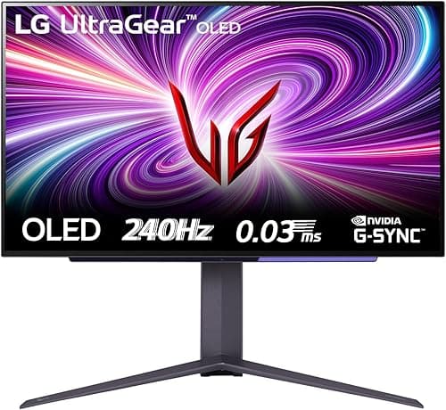 LG UltraGear OLED 27GS93QE Monitor Gaming 27", QHD (2560x1440), OLED, 240Hz, 0,03ms (GtG), G-Sync, FreeSync Premium Pro, HDR 400 True Black, HDMI 2.1, DisplayPort, Nero
