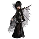 Monster High Elvira Maîtresse des ténèbres Poupée à Collectionner avec Robe en Similicuir Noir, Cape Chauve-Souris Scintillante et Accessoires Haut de Gamme, HYV99 - 7