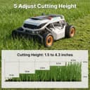 Mowrator Remote Control Lawn Mower S1 4WD 56V12Ah, Multi-Functions RC Lawn Mower with 1.5-4.3 Inch Cutting Height 21 Inch Cutting Width for 75% Slope(37°) for Mowing 0.75 Acres - 6