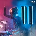 Pyle Portable Bluetooth PA Speaker System - 3-Way Active & Passive Outdoor Bluetooth Speaker Portable PA System w/Microphone In, Party Lights, FM Radio - Tripod, Remote - Pyle PS65ACT,Black - 6