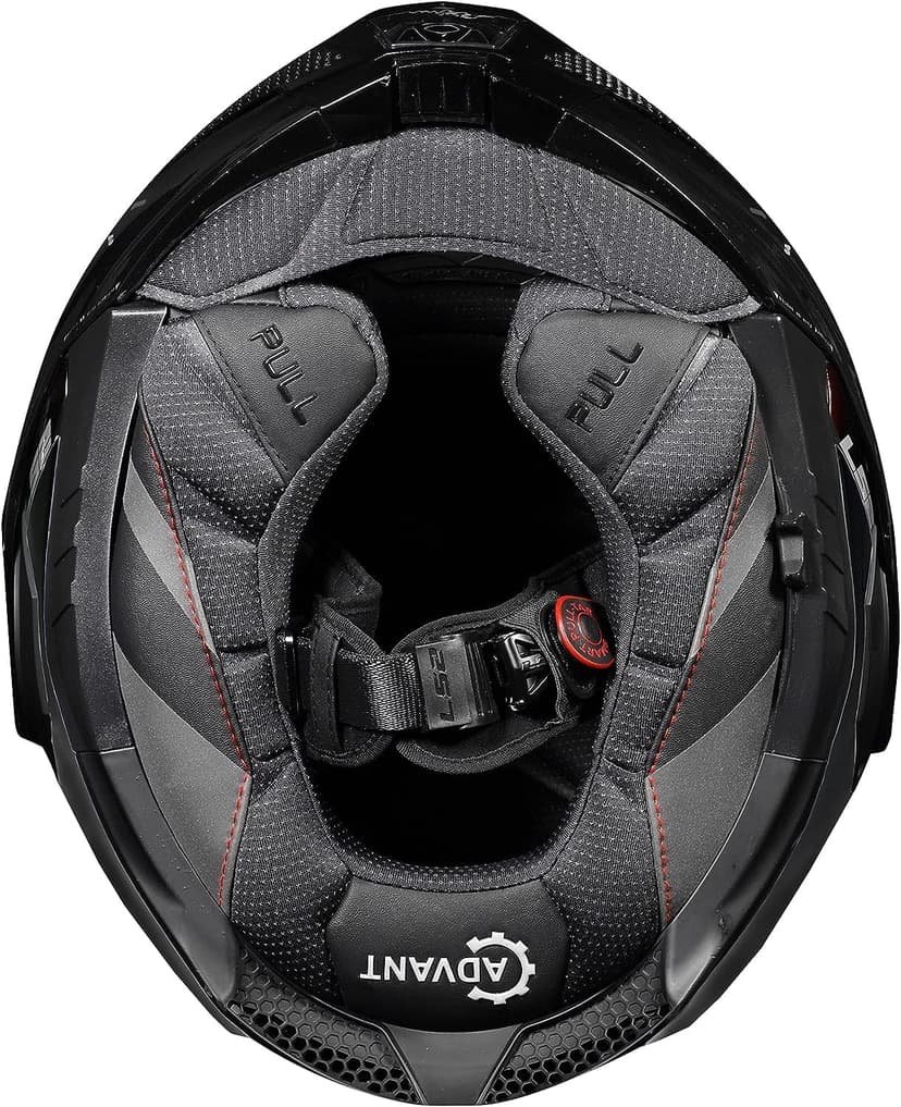LS2 FF901 Advant X Carbon Black Modular 180° Flip Front Dual Visor Full Face Motorbike Helmet Sport. ECE 22.06 Certified. Complete With Pinlock and Luxury Camo Backpack Style Carry Bag - L (59-60cm) - 2