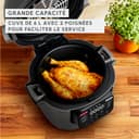 Moulinex Multicook & Fry, multicooker and integrated air fryer, 12 programs, Cooking on 2 levels, Delayed start, Capacity 6L, Grey Hippo, MZ730BF0 - 5