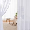 MIULEE 2 Panels Sheer Window Curtains Elegant Window Voile Panels/Drapes/Treatment for Bedroom Living Room 55" Wx96 L Grommet Top White - 5