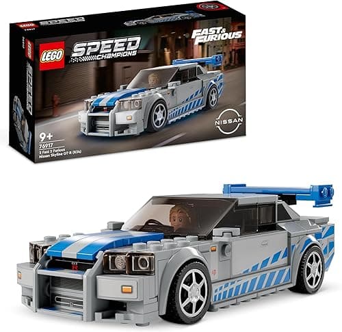LEGO Speed Champions Nissan Skyline GT-R (R34) 2 Fast 2 Furious - Maquette de Voiture de Course à Construire avec Minifigurine Brian O'Conner - Idée Cadeau pour Garçons et Filles dès 9 Ans 76917