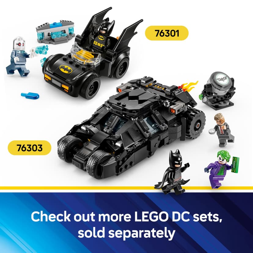 LEGO DC Batman: Batman Tumbler vs. Two-Face & The Joker - Batmobile Car Toy with 3 Minifigures - Super Hero Set - Gift for 8 Plus Year Old Boys, Girls and Dark Knight Fans 76303 - 8