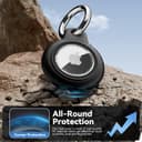 TNSNK Waterproof for Apple Airtag Holder Case with Lock, Airtag Pendant Keyring Case with Keychain for Luggage/Bicycles/Pets - 5