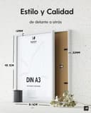 Heimlich double pack (2 pcs.) Picture Frames Wood - with Shatterproof Acryl Glass - DIN A3 (29,7x42cm), White - 2