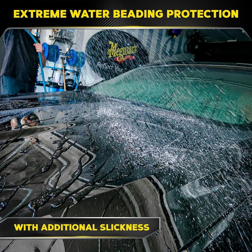 Meguiar's Hybride keramische vloeibare autowas, geavanceerde SiO2-technologie voor eenvoudige keramische bescherming, langdurige waterkralen en verfafdichtingsmiddel, eenvoudige afveegtoepassing, 473 - 6