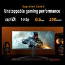 ASUS TUF Gaming VG34WQML5A Series 5 Gaming monitor ― 34-inch WQHD Fast-VA panel, 250Hz(OC), 0.5ms, AMD FreeSync Premium, DisplayHDR 400, 95-Percent DCI-P3, DisplayWidget Center, Gaming AI, HDMI 2.1 - 3