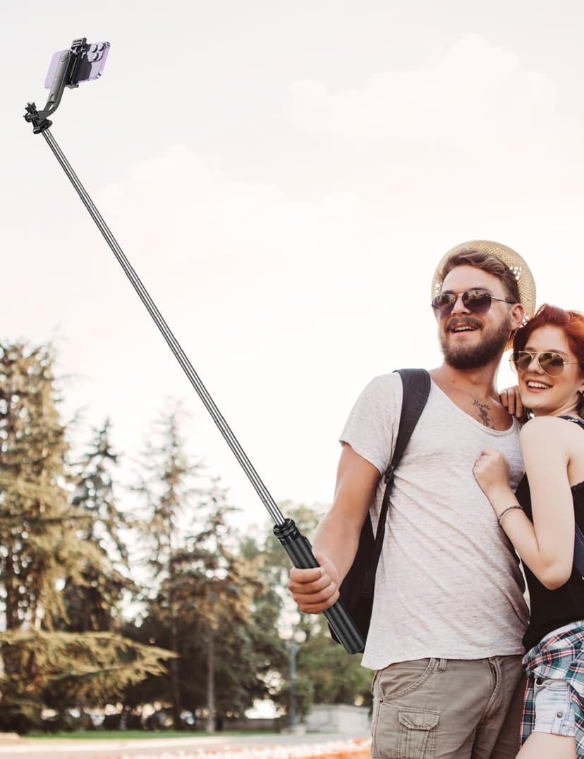 71" Phone Tripod & Selfie Stick,QIRITA Integrated Extendable Quadrapod for Smartphone, Stability on Four Axes, Portable Travel Tripod Stand with Remote Control for iPhone, Android, Camera&GoPro - 7