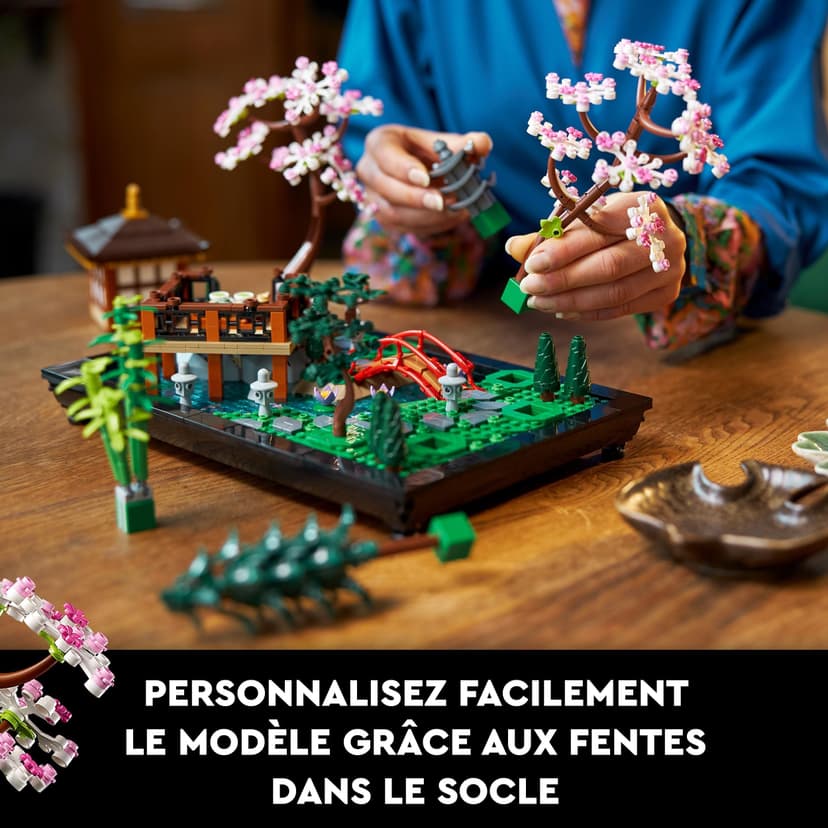 LEGO 10315 Icons Tranquil Garden, Botanical Zen Garden Kit for Adults with Lotus Flowers, Customisable Desk Decoration, Inspired by Japanese Traditions, Mindful Gardening Gift for Women, Men - 4