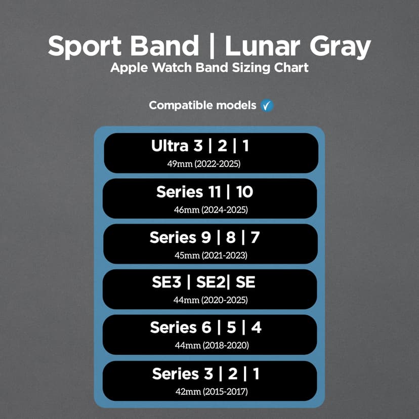 NOMAD Sport Band 42/44/45/49mm Lunar Gray - 4