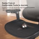 SIHOO Doro C300 Ergonomic Office Chair with Ultra Soft 3D Armrests, Dynamic Lumbar Support for Home Office, Adjustable Backrest Desk Chair (Black) - 9