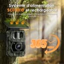 MAXDONE Wildlife Camera WiFi Bluetooth, 48MP 30FPS Solar Trail Camera (DARK GREEN) - 2
