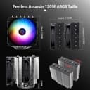 Thermalright Peerless Assassin 120 SE ARGB CPU Air Cooler, 6 Heatpipes CPU Cooler, Dual 120mm TL-C12C-S PWM Fan, Aluminium Heatsink Cover, AGHP, for AMD AM4 AM5/Intel 1700/1150/1151/1200 - 5