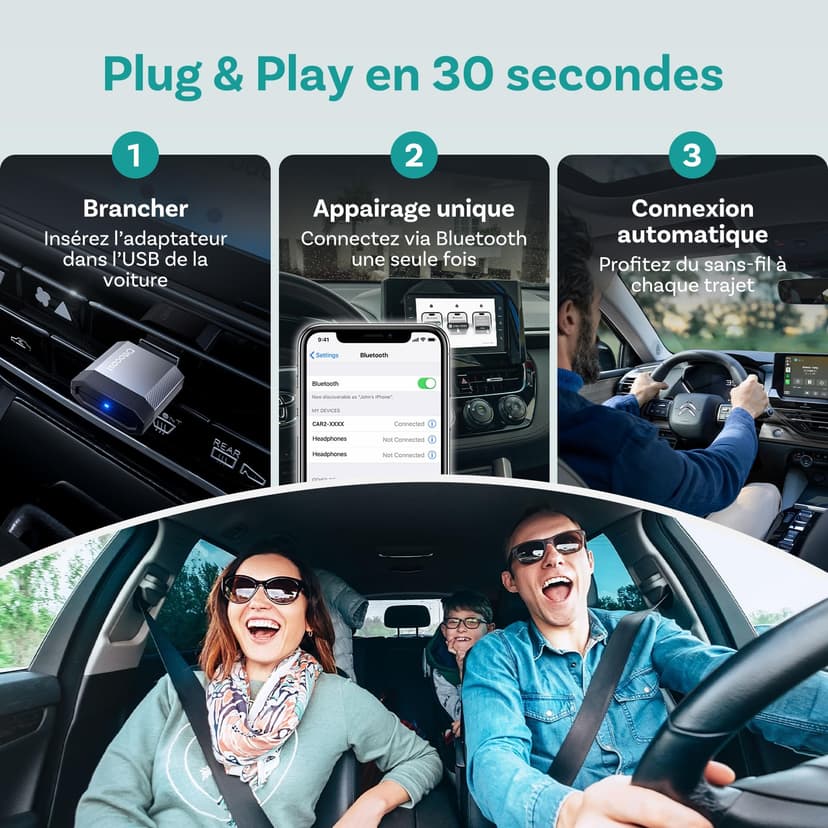 OTTOCAST Mini Nova, 2026 Upgraded 2 in 1 Wireless CarPlay Android Auto Adapter for iOS & Android Phone, Zero Lag Stable Connection, Auto-Connect, Dual Phone Support, Ultra-Compact Design - 7