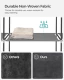 SONGMICS Armoire en Tissu 12 avec Tringle à vêtements et étagères - Armoire Solide pour Chambre à Coucher, Dressing, 150 x 45 x 175 cm, Gris LSF03G - 3