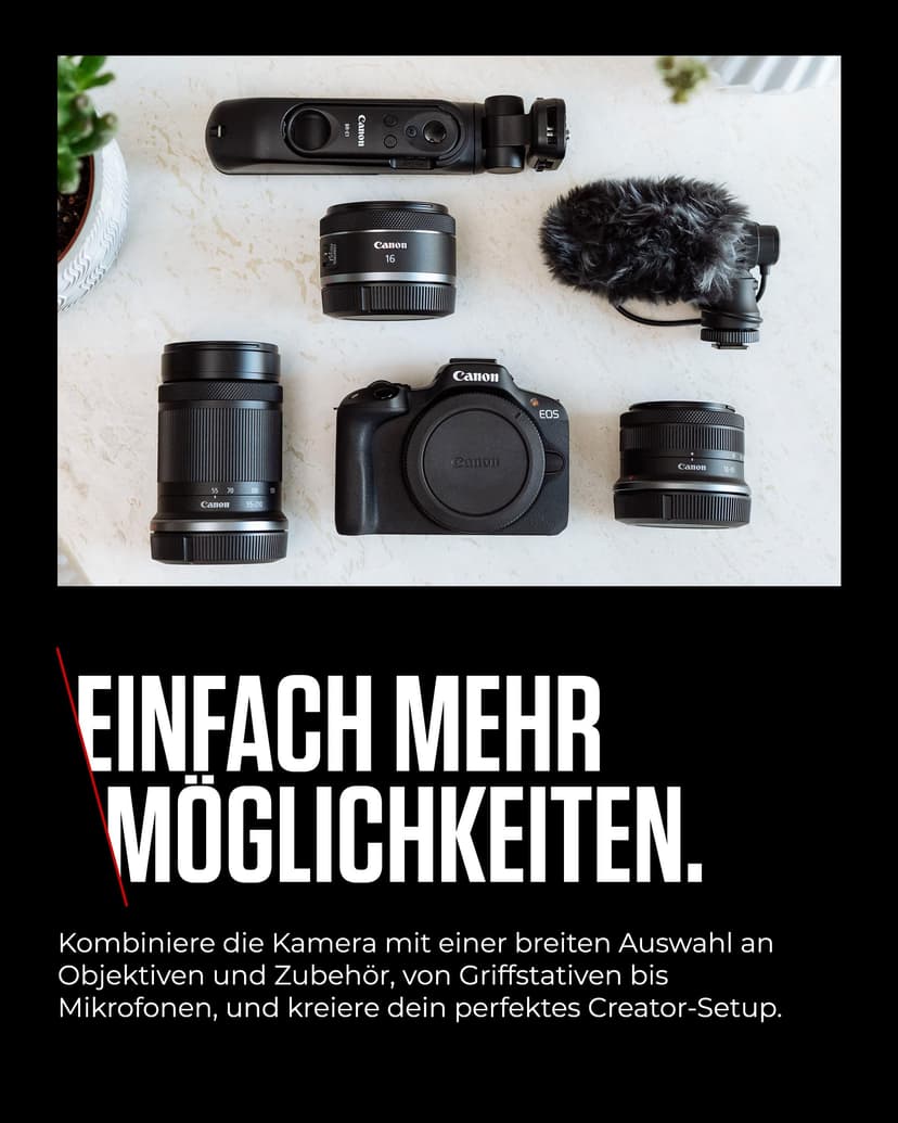 Canon EOS R50 Appareil Photo Hybride + Objectif RF-S 18-45mm is STM - Appareil Photo numérique avec autofocus + détection de scène et des Visages, Animaux véhicules Vidéo 4k, 15 Images par Sec - Noir - 6