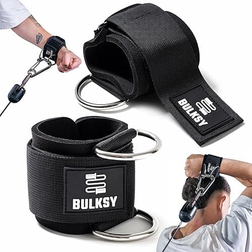 Gym Ankle Brace for Wrist and Ankle Thin - Gym Wrist for Pulley - Handles Pulleys Gym - Shoulder Exercises with Pulley Gym - Padded Interior - 2 Knuckles