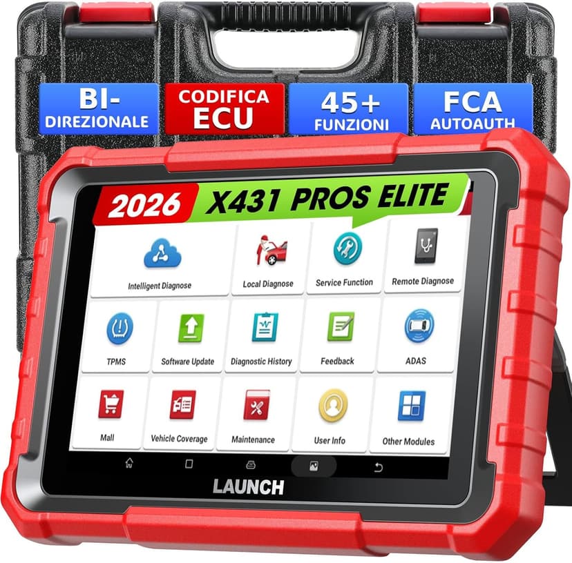 LAUNCH X431 Pros Elite Valise Diagnostic Auto, Scanner de Diagnostic Automobile Bidirectionnel, 45+ Services, ECU Coding, CANFD&DOIP, Fonction Guide, 2 Ans de Mise à Jour Gratuite - 1