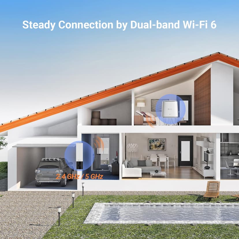 EZVIZ EL3 Caméra Extérieure WiFi 2K avec Projecteur, Luminosité de 780 lumens, Audio Bidirectionnel et Défense Active, Détection de Personnes et de Véhicules par l'IA, Vision Nocturne Couleur - 7