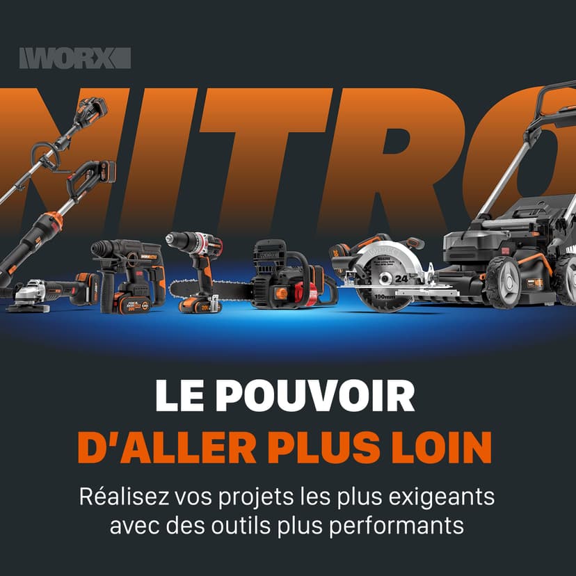 WORX Nettoyeur Haute Pression sans Fil Brushless 20V Hydroshot WG633E.9, Outil Mobile, Puise l'eau n'importe où, Tuyau 6m, Lance Longue, buse à Jets Multiples, Livré sans Batterie ni Chargeur - 3