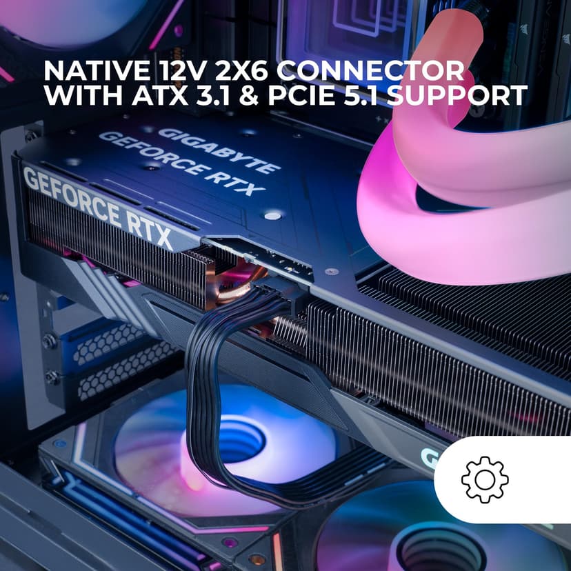 Mars Gaming MPB850PSI, Full Modular ATX Power Supply 850W, 10-Year Warranty, 80Plus Gold 90%, 14cm SI Fan, AI2-RPM Technology, DC-DC and SMD, ATX 3.1 and PCIe 5.1, 12V 2x6 Connector, Black - 4