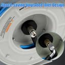 FIXFANS Pressure Washer Hose Reel with Hose, 1/4" x 60ft Retractable, Heavy Duty, Auto Rewind, Wall Mounted, 3600 PSI - 8
