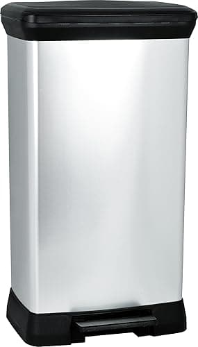 CURVER Decobin - Poubelle rectangulaire à pédale, 50L - F…