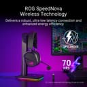 ASUS ROG Pelta - Casque gaming sans fil - connectivité tri-mode avec Speednova, membranes de 50mm plaquées en titane, micro à bande ultralarge de 10mm, batterie de 60 heures, conception légère de 309g - 7