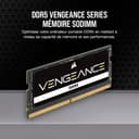CORSAIR Vengeance SODIMM DDR5 RAM 32Go (1x32Go) Jusqu'à 4800MHz CL40-40-40-77 1.10V Intel XMP 3.0 Mémoire des Ordinateurs Portables – Noir (CMSX32GX5M1A4800C40) - 2