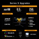 ASUS TUF Gaming VG34WQML5A Series 5 Gaming monitor ― 34-inch WQHD Fast-VA panel, 250Hz(OC), 0.5ms, AMD FreeSync Premium, DisplayHDR 400, 95-Percent DCI-P3, DisplayWidget Center, Gaming AI, HDMI 2.1 - 2