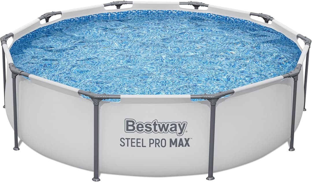 BESTWAY 56406 - Piscina Desmontable Tubular Steel Pro MAX 305 x 76 cm, Multicolor
