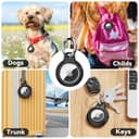 TNSNK Waterproof for Apple Airtag Holder Case with Lock, Airtag Pendant Keyring Case with Keychain for Luggage/Bicycles/Pets - 7