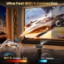 [Elektrischer Fokus/Auto-Keystone] FUDONI Projektor mit WiFi 6 und Bluetooth Dual-Wege, 650ANSI Native 1080P 4K-Unterstützung Outdoor Filmprojektor max. 762.0 cm Display, für iOS/Android/TV-Stick/HDMI - 4