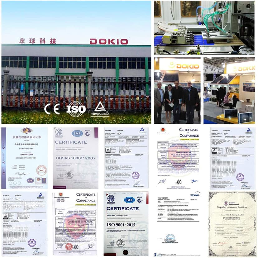 DOKIO 100w Solar Panel 12v Monocrystalline Waterproof Solar System for The Roof of Motorhome Caravan Camping Jardin Rv Yacht Shed Vans Campervan Boat - 9