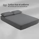 H HANSEL HOME Fitted Sheet, Breathable and Soft Microfibre, Height 30 cm, 360° Elastic – Fitted Sheet 150 x 190/200 cm – Dark Grey - 2