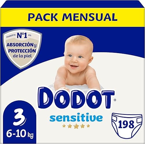 Dodot Couches bébé Sensitive Taille 3 (6-10 kg) 198 couch…