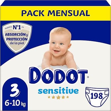 Dodot Couches bébé Sensitive Taille 3 (6-10 kg) 198 couch…