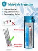 YOUSHARES Pochette Isotherme Insuline, 48H Bouteille Isotherme Stylo d'Insuline Voyage Affichage de la Température avec Glacière, Boîte Réfrigérée Transport Médicament pour Diabétique Seringue, Bleu - 9