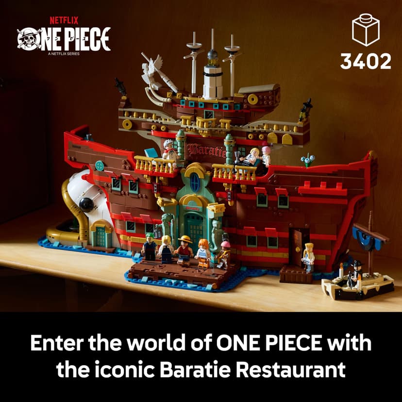 LEGO ONE PIECE The Baratie Floating Restaurant Building Set for Adults - Display Model with Detailed Interior plus 10 Minifigures incl. Luffy, Nami & Sanji - Anime Gift for Fans - 75640 - 2
