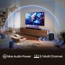 Hisense AX5100Q, 5.1 CH Soundbar,Hi-Concerto,Dolby Atmos, DTS:X, Semi wireless rear surround speakers,6.5" wireless subwoofer, EzPlay - 6