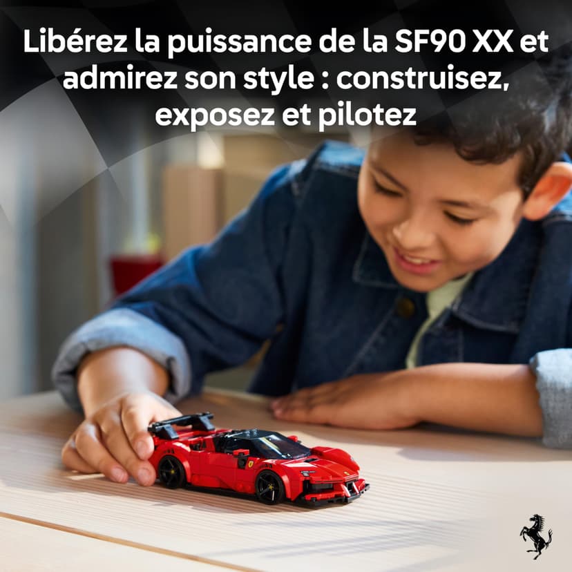 LEGO Speed Champions Ferrari SF90 XX Stradale Sports Car Toy - Model Kit w/a Collectible Driver Minifigure - Birthday Gift Idea for 9+ Year Old Boys & Motorsport Fans - 77254 - 2