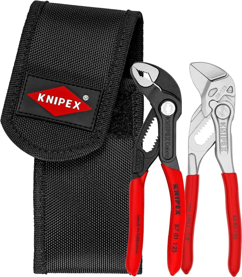 KNIPEX Mini Pliers Set in Belt Tool Pouch 1 x 87 01 125, 1 x 86 03 125 160 mm, 00 20 72 V04 - 1
