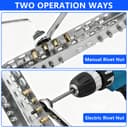 NINGYER 7-Piece Rivet Nut Pliers Set, Rivet Pliers, Rivet Nuts Set with 70 Rivet Nuts for M3, M4, M5, M6, M8, M10, M12 Rivet Pliers, Specially for Manual Riveting Machines (7 Sizes) - 6