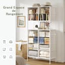 Mintnook High Chest of Drawers, White Storage Chest with Open Center Design, Tall Bedroom Chest with 12 Drawers, Large Capacity Storage Chest for Closet, Nursery, Living Room, White - 5