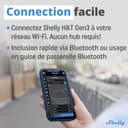 Shelly H&T Gen3 Noir - Capteur de température et d'humidité connecté, Thermomètre & Hygromètre intérieur/extérieur Wi-Fi, Écran eink, Horloge digitale, App iOS & Android - 3
